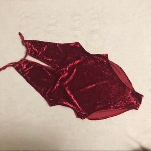Red velvet bodysuit